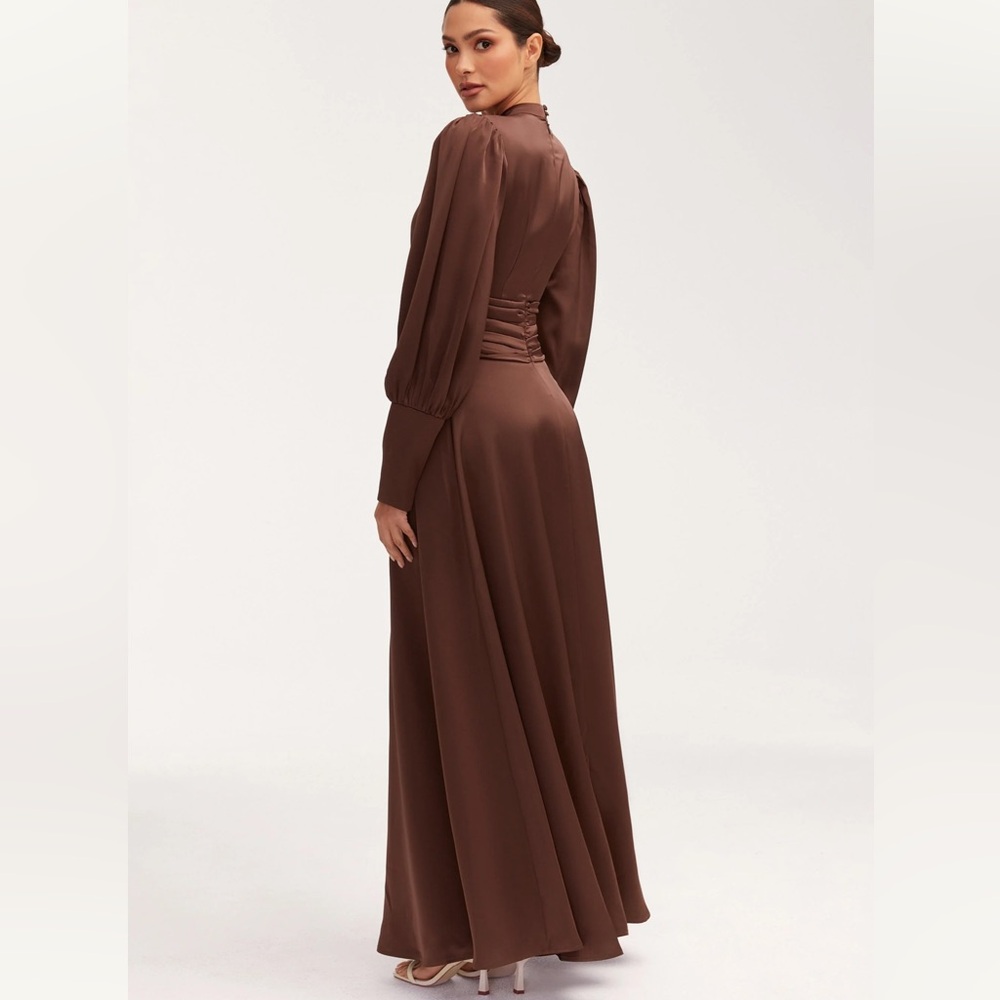 NWT Veiled Collection Satin Maxi Dress - Modest - Picture 5 of 9